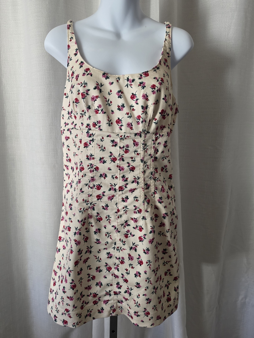 Cream Floral Dress